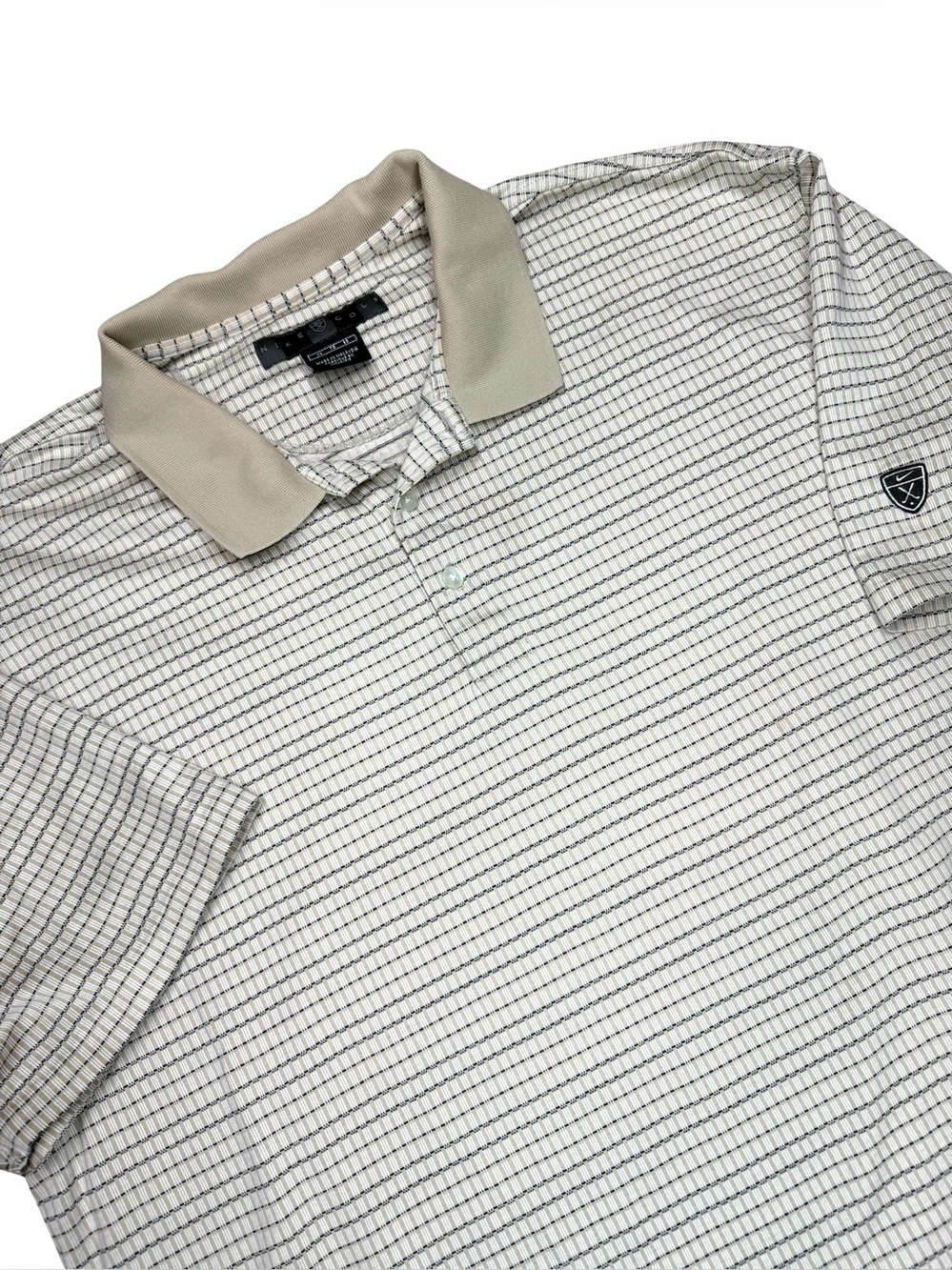 Nike Vintage Golf Men’s XL Shield Logo Striped Polo